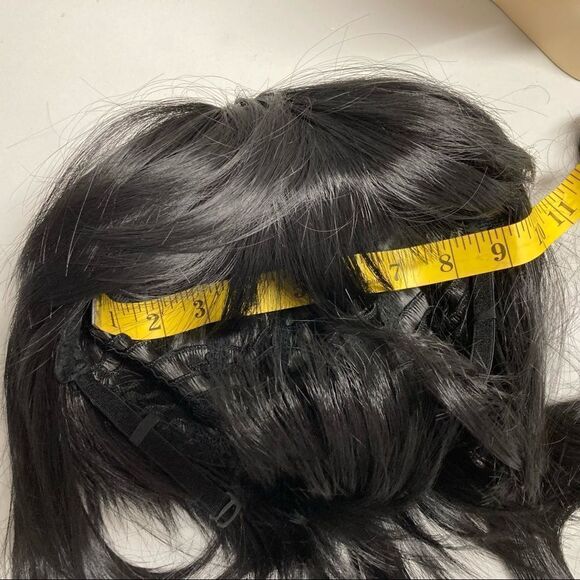 DEMON SLAYE Synthetic Wig black two wigs in one, ponytail extension‎ - Picture 9 of 14